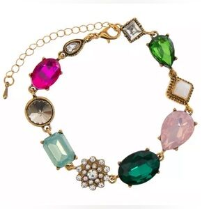 Elegant Multicolor Vintage Gemstone Bracelet